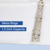 1.5 Clear Binder Metal Rings