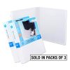 Pack of 3 Clear Ringless Binders