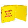 Open yellow 1 inch sds binder