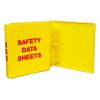 open yellow 1.5 inch sds binder
