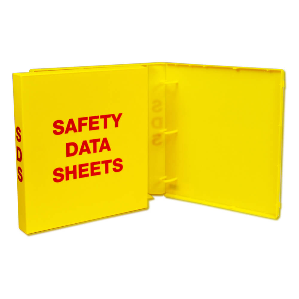 open yellow 1.5 inch sds binder